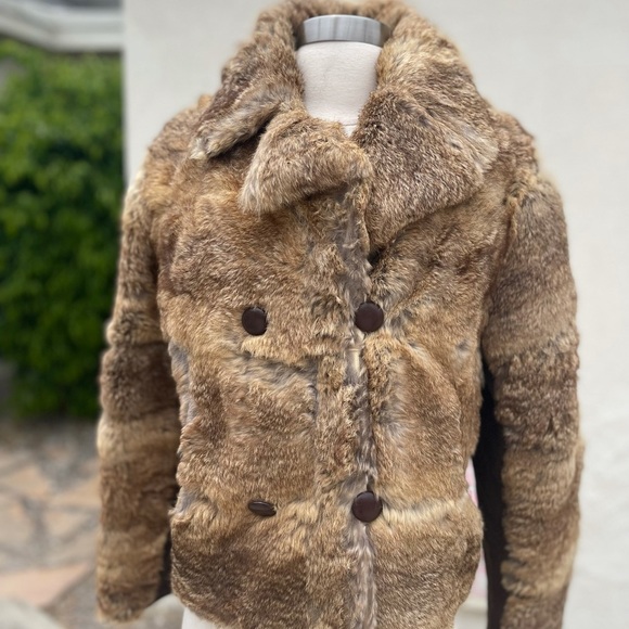 Rabbit fur jacket size 12 - Picture 2 of 8